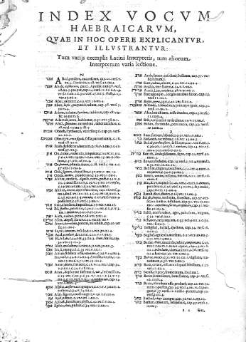 Index vocum haebraicarum,...