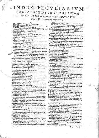Index peculiarum Sacrae...