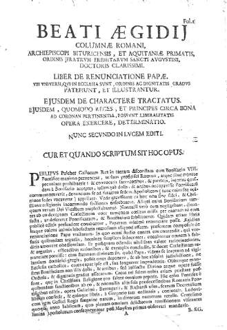 [Cur et quando scriptum...] 1