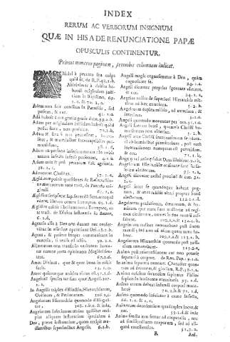 Index Rerum...