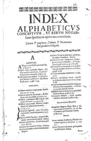 [Index Alphabeticus conceptum,...] 31