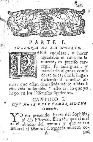 [Parte I. Dulzura de la muerte y Capitulo I] 1