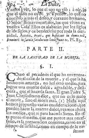 [Parte II. De la Santidad de la muerte] 104