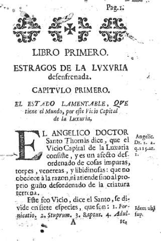 [Libro Primero. Estragos de la Luxuria desenfrenada] 1