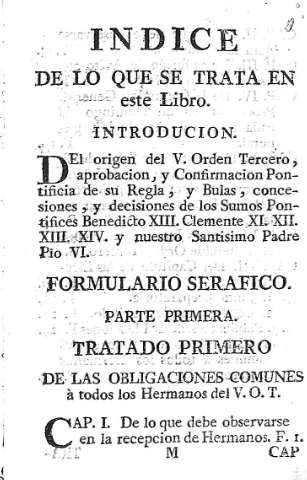 Indice de lo que se trata en este libro