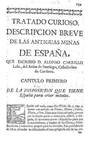 [Tratado curioso. Descripcion breve de las antiguas minas de España,...] 199