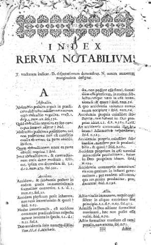Index Rerum Notabilium