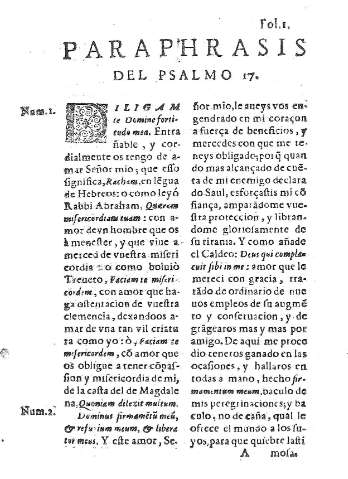 [Paraphrasis del psalmo 17] 1