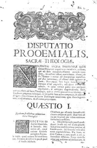 [Disputatio prooemialis] 1