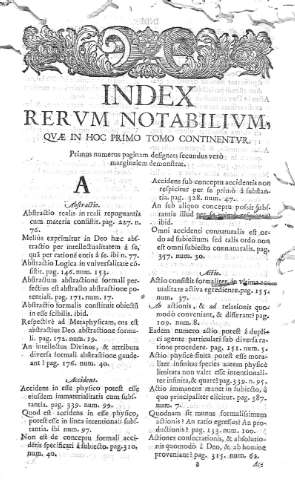Index Rerum Notabilium,...