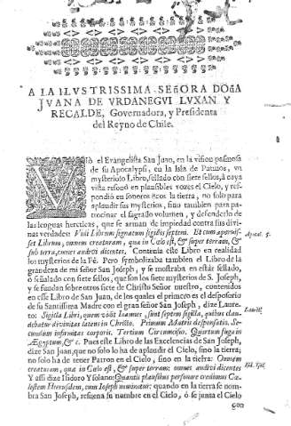 A la Ilustrissima Señora Doña Juana de Urdanegui...