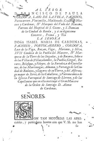 Al señor D. Francisco de Paula Cordova,...