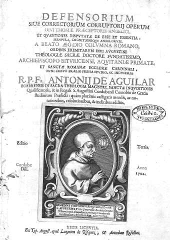 Defensorium sive correctorium corruptorii operum divi Thomae Praeceptoris Angelici,...