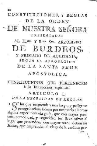 [Constituciones, y reglas de la orden de Nuestra Señora...] 22