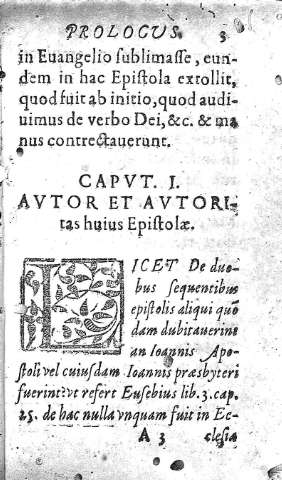 [In I. Canonica Ioanis y Caput I] A 3