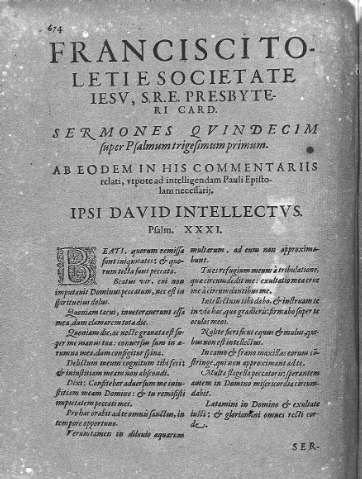 [Francisci Toletie Societate Iesu,... Sermones quindecim...] 674