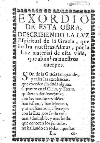 [Exordio de esta obra,...] E 4