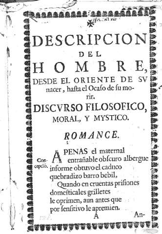 [Descripcion del hombre, desde el Oriente...] A