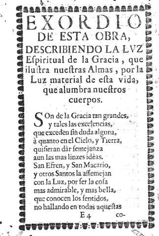 [Exordio de esta obra,...] E 4