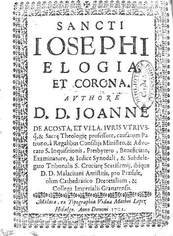 Sancti Iosephi Elogia et Corona
