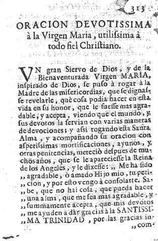 [Oracion devotissima à la Virgen Maria,...] 313