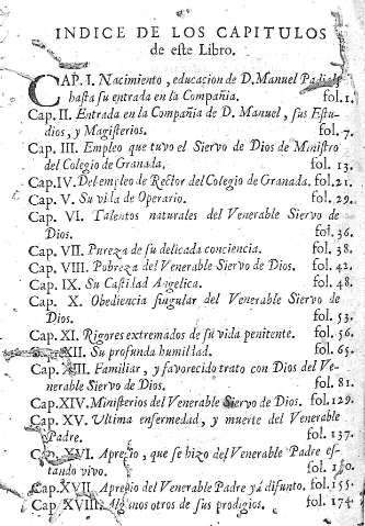 Indice de los Capitulos...