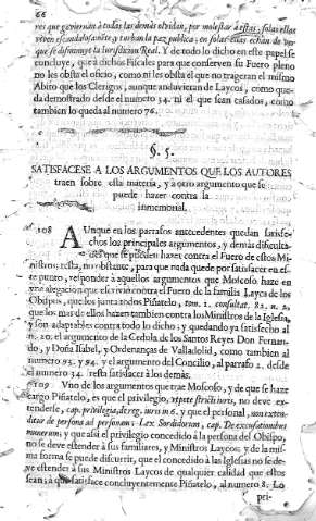 5. Satisfacese a los argumentos que los autores traen sobre esta materia, y à otro argumento...