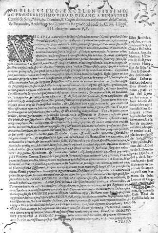 Nobilissimo, excelentissimo, ac praeclarissimo Viro...