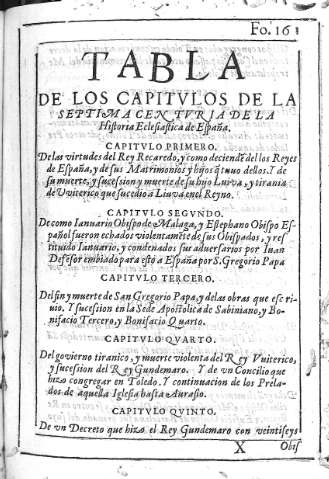 [Centuria Septima y Tabla de los capitulos de la septima centuria...] 161