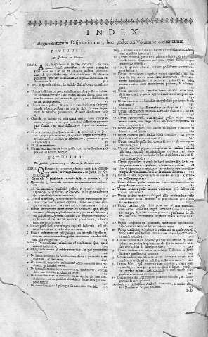 Index Argumentirum Disputationum,...