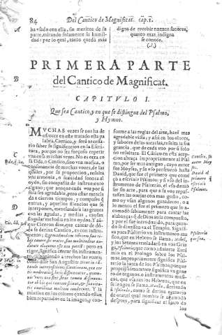 [Primera Parte del Cantico] 84