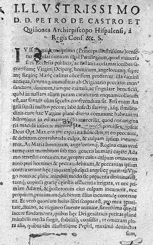Illustrissimo D. D. Petro de Castro et Quiñones...