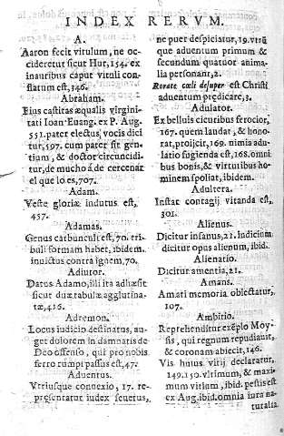 Index rerum