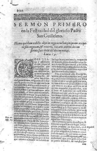 [Festividad del glorioso Padre San Guillelmo y Sermon primero] 200