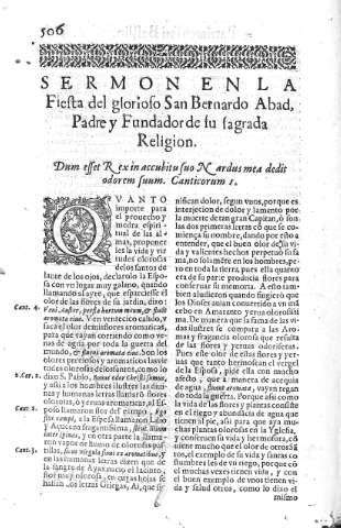 [Sermon en la Fiesta del glorioso San Bernardo Abad,...] 506