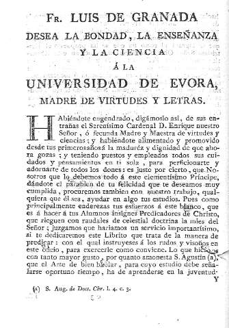 Fr. Luis de Granada desea la bondad,...