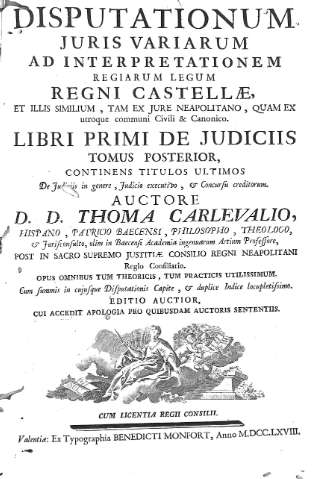 Disputationum Juris variarum ad interpretationem... Libri Primi de Tomus Posterior