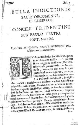 [Bulla Indictionis Sacri Oecumenici,...] 1