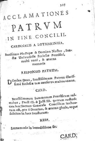 [Acclamationes Patrum in fine Concilii...]  337