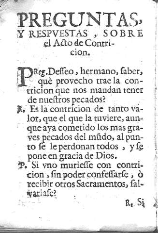 Preguntas, y respuestas, sobre el Acto de Contricion