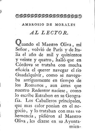 Ambrosio de Morales al Lector