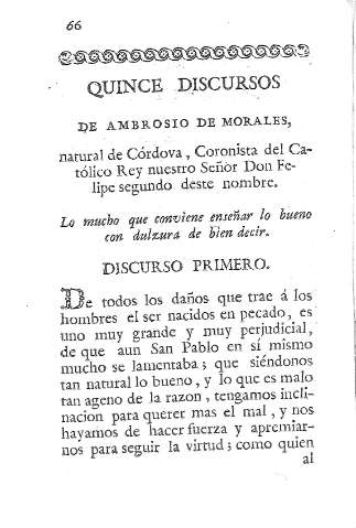 [Quince Discursos de Ambrosio de Morales y Discurso Primero] 66