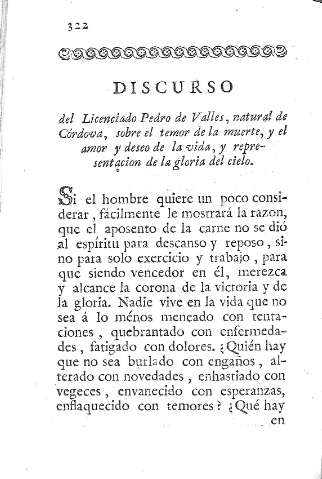 [Discurso del Licenciado Pedro de Valles,...] 322