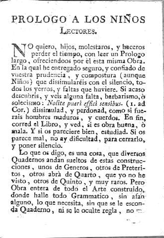 Prologo a los niños Lectores