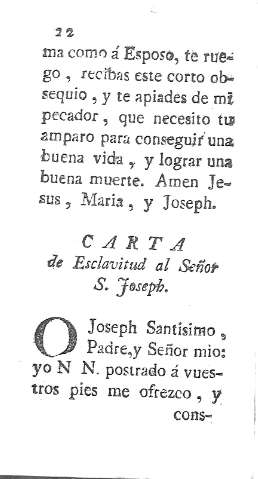 [Carta de Esclavitud al Señor S. Joseph] 22