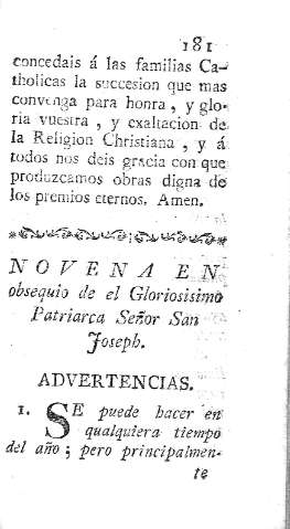 [Novena en obsequio...] 181