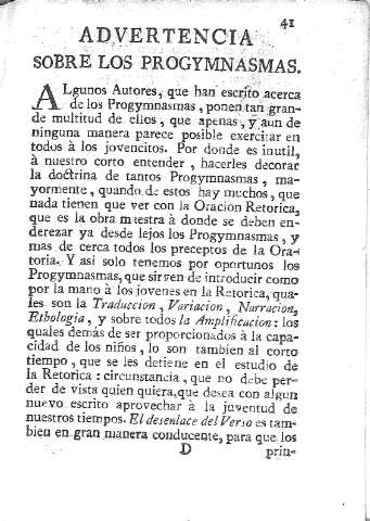 [Advertencia sobre los progymnasmas] 41