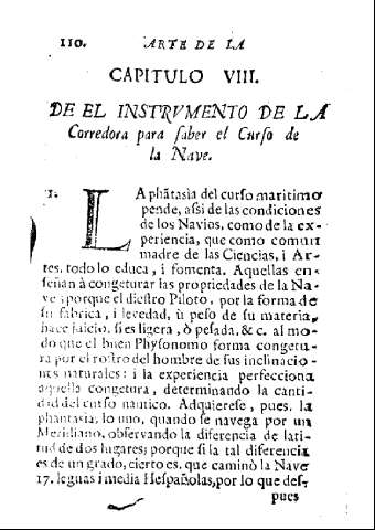 110 [Capitulo VIII. De el instrumento de la Corredora...]