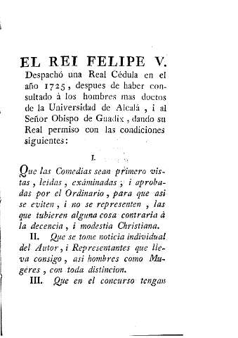 Real Cédula del año 1725