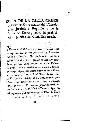 17 [ Copia de la carta..., à la Justicia i Regimiento... ]